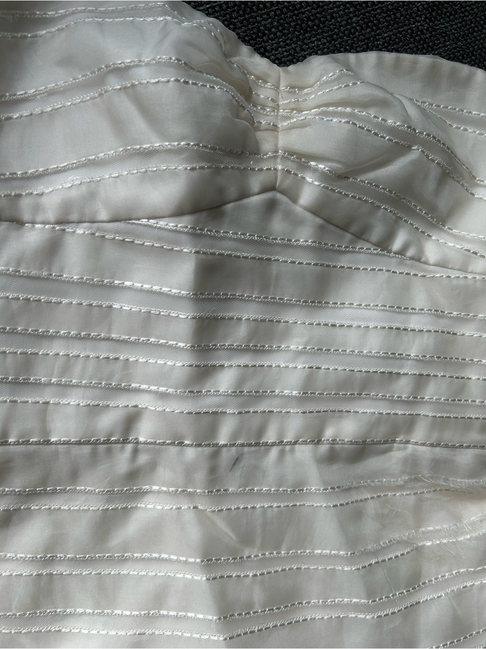 Lela Rose Ivory Satin Wedding Dress Bodice - Picture 5 of 16